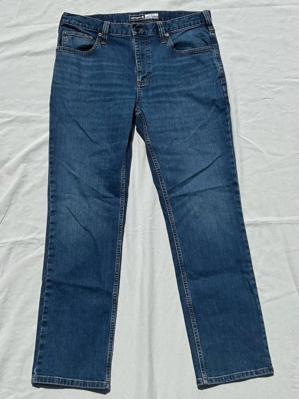 Carhartt Men's Straight-Leg Jeans in Dark Blue
